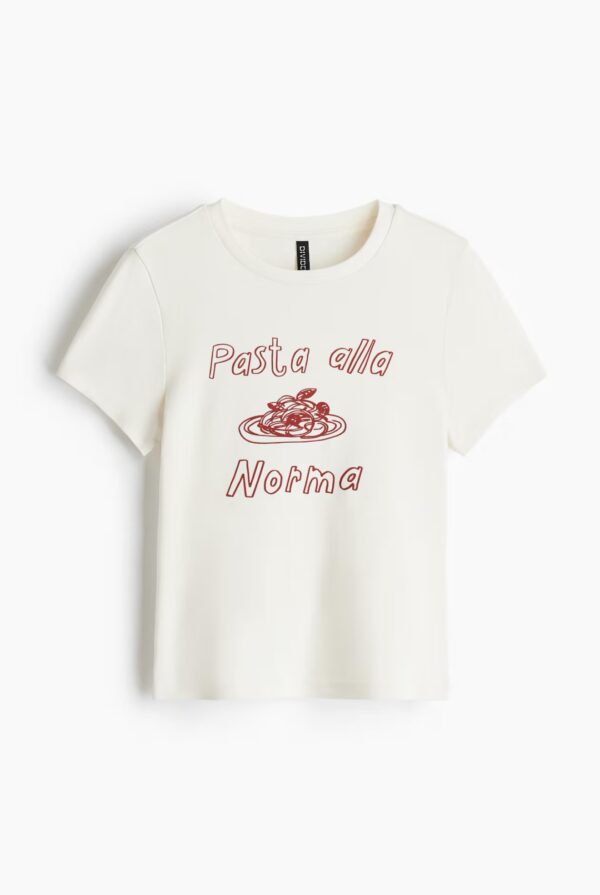 Camiseta print PASTA ALLA NORMA H&M
