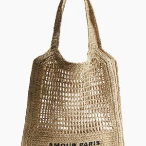 Bolso tote de rafia H&M