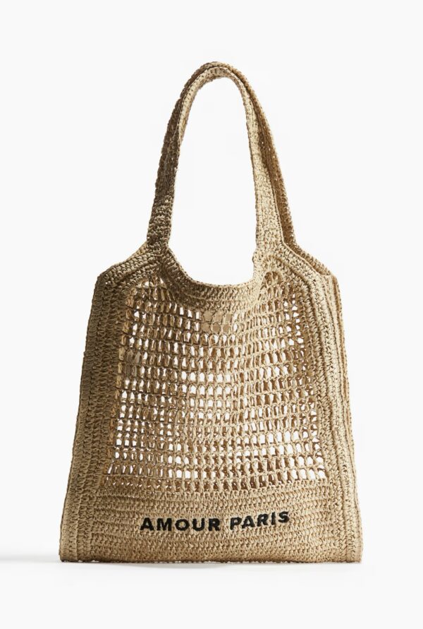 Bolso tote de rafia H&M
