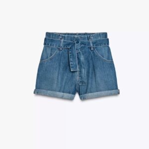 Shorts denim cinturón  (30% de descuento)