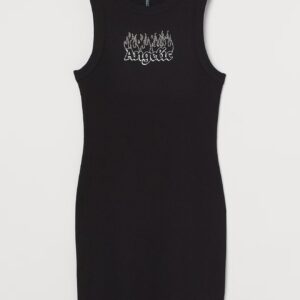 Vestido negro ajustado Angelic (30% de descuento)