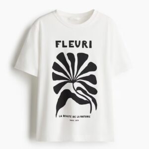 Pullover blanco fleuri (30% de descuento)