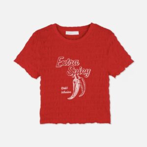 Pullover rojo corrugado (30% de descuento)